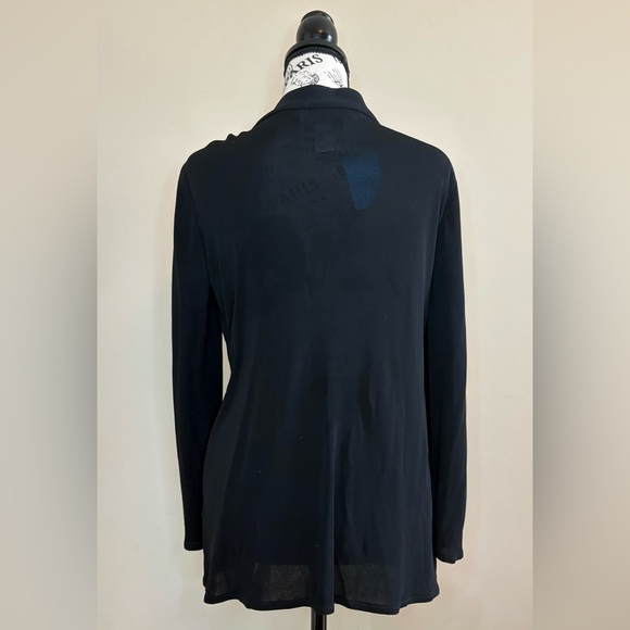 Oscar de la Renta Black tie front Petite Cardigan - Picture 5 of 10